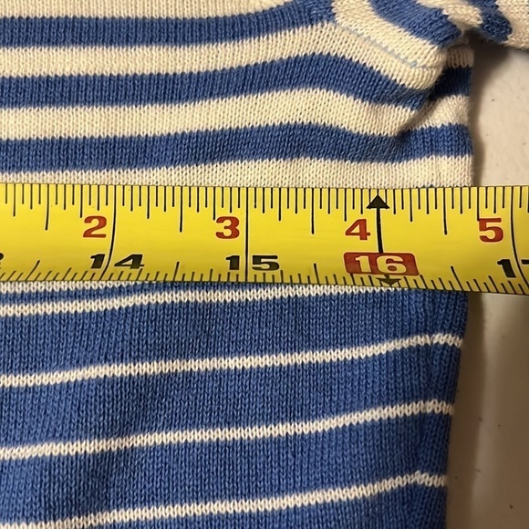 Tommy Hilfiger v neck sweater, blue stripes, XS - Picture 3 of 5